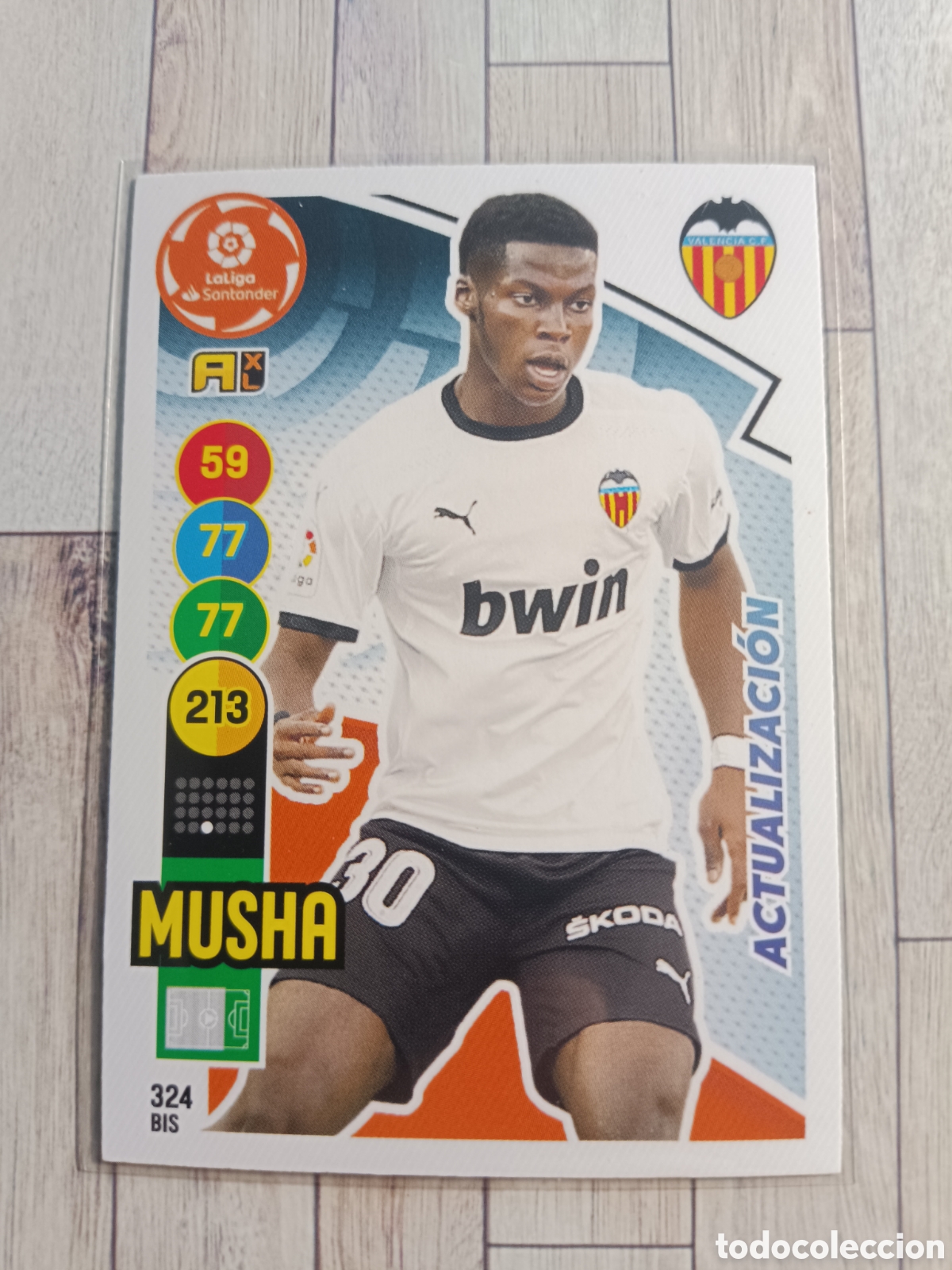 Cromos de F&uacute;tbol: 324 BIS MUSHA VALENCIA ADRENALYN XL 2020 2021 PANINI 20 21