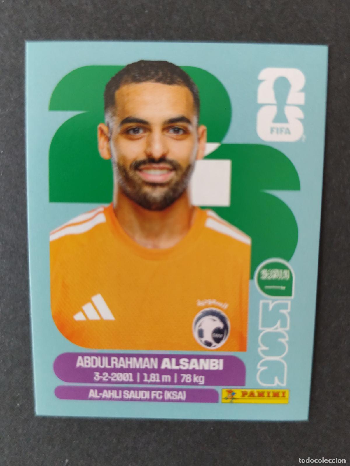 Cromos de F&uacute;tbol: KSA3 ABDULRAHMAN AL-SANBI 3 ARABIA SAUD&Iacute; MUNDIAL FIFA WORLD CUP 2026 STICKER PANINI SIN PEGAR