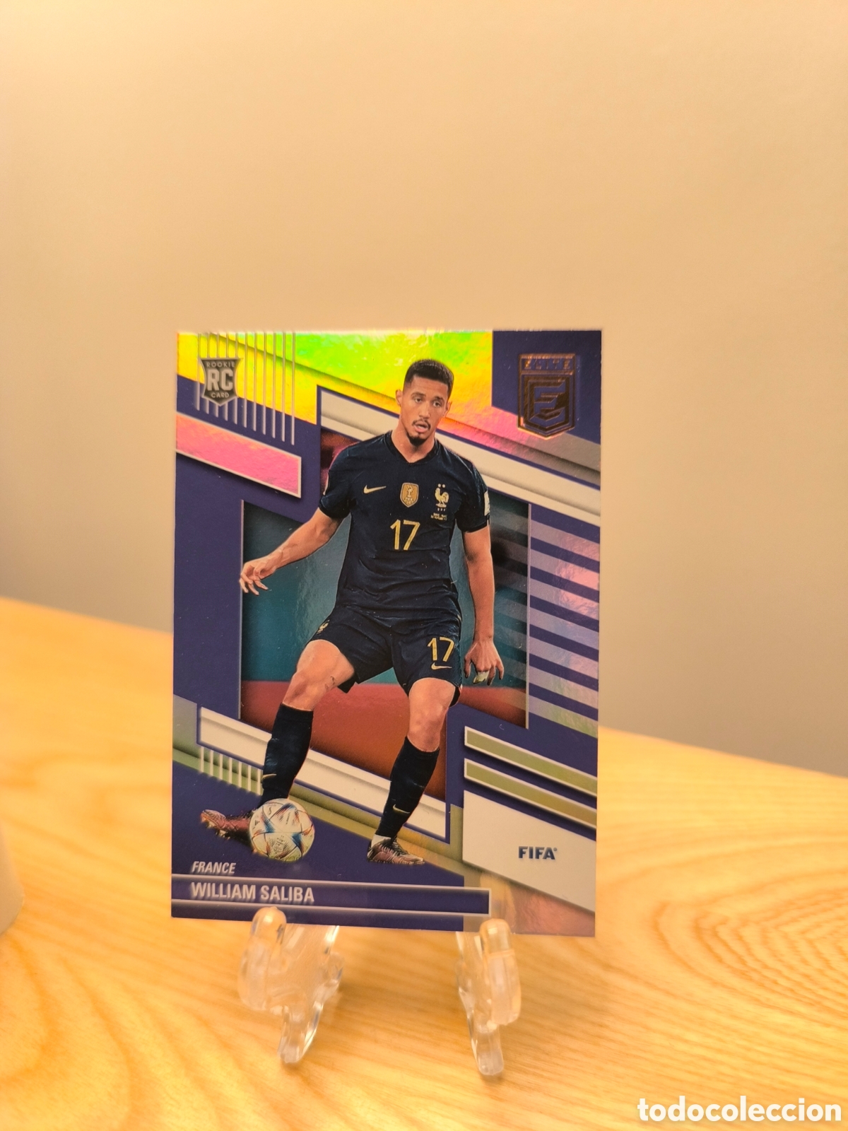 Football Stickers: William Saliva rookie card RC Panini ELITE n&deg;209 Francia