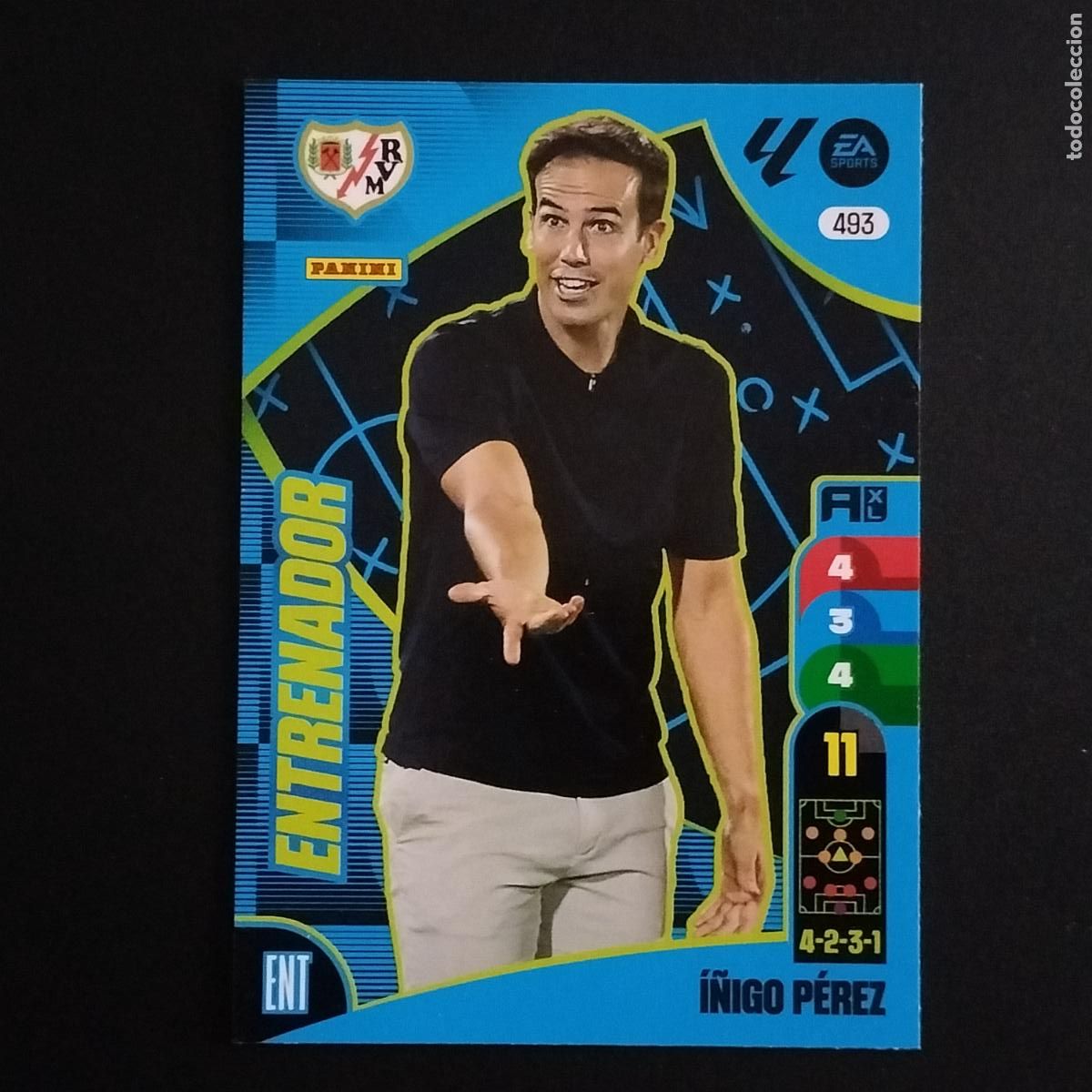 Fu&szlig;ball-Sticker: 493 I&Ntilde;IGO PEREZ ENTRENADOR RAYO VALLECANO CROMOS ADRENALYN XL LALIGA CARD 2024 2025 24 25 PANINI