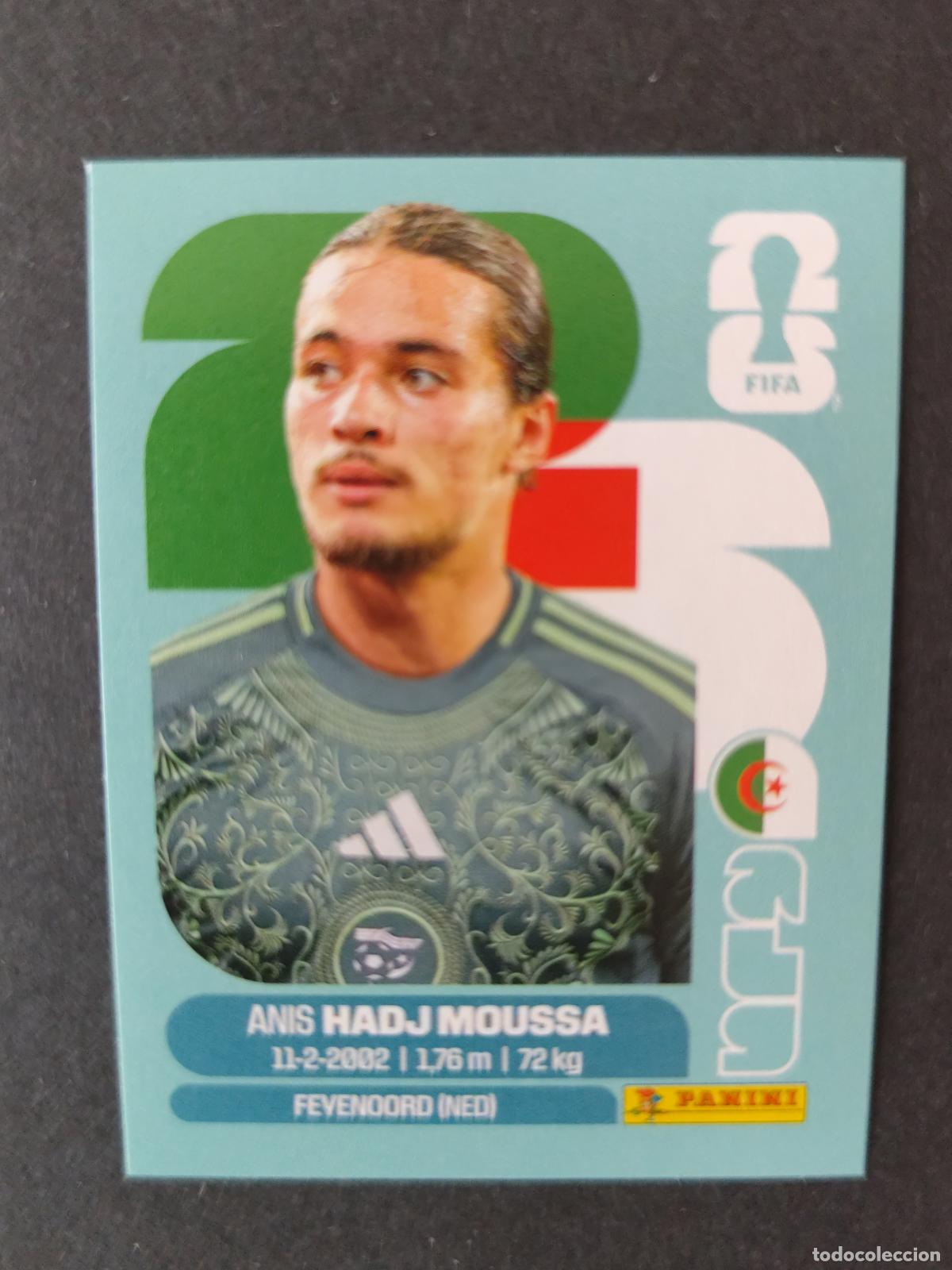 Football Stickers: ALG17 ANIS HADJ MOUSSA 17 ARGELIA MUNDIAL FIFA WORLD CUP 2026 STICKER PANINI SIN PEGAR