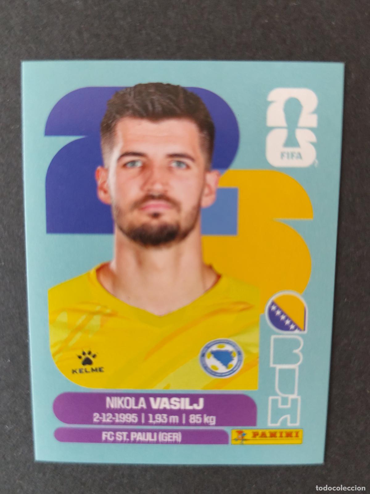 Cartes &agrave; collectionner de Football: BIH2 NIKOLA VASILJ 2 BOSNIA HERZEGOVINA MUNDIAL FIFA WORLD CUP 2026 STICKER PANINI SIN PEGAR