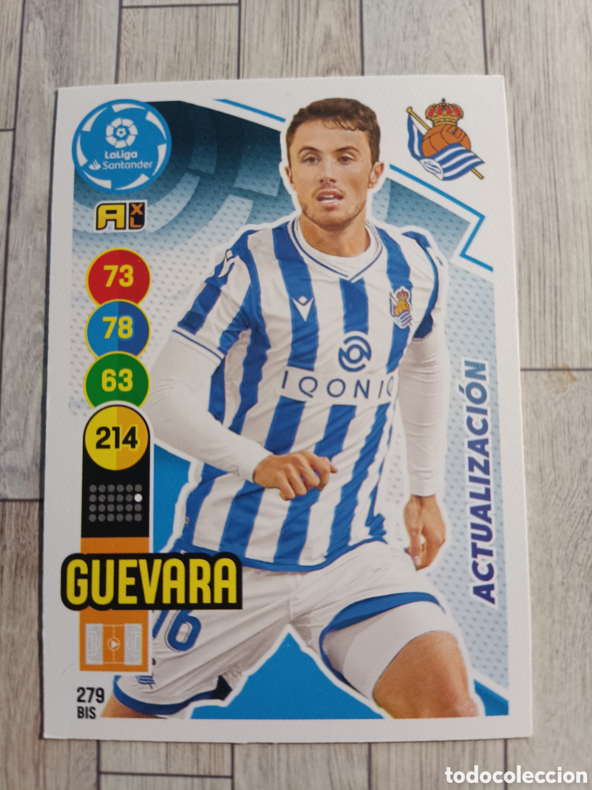 Football Stickers: 279 BIS GUEVARA REAL SOCIEDAD ACTUALIZACI&Oacute;N ADRENALYN XL 2020 2021 PANINI 20 21