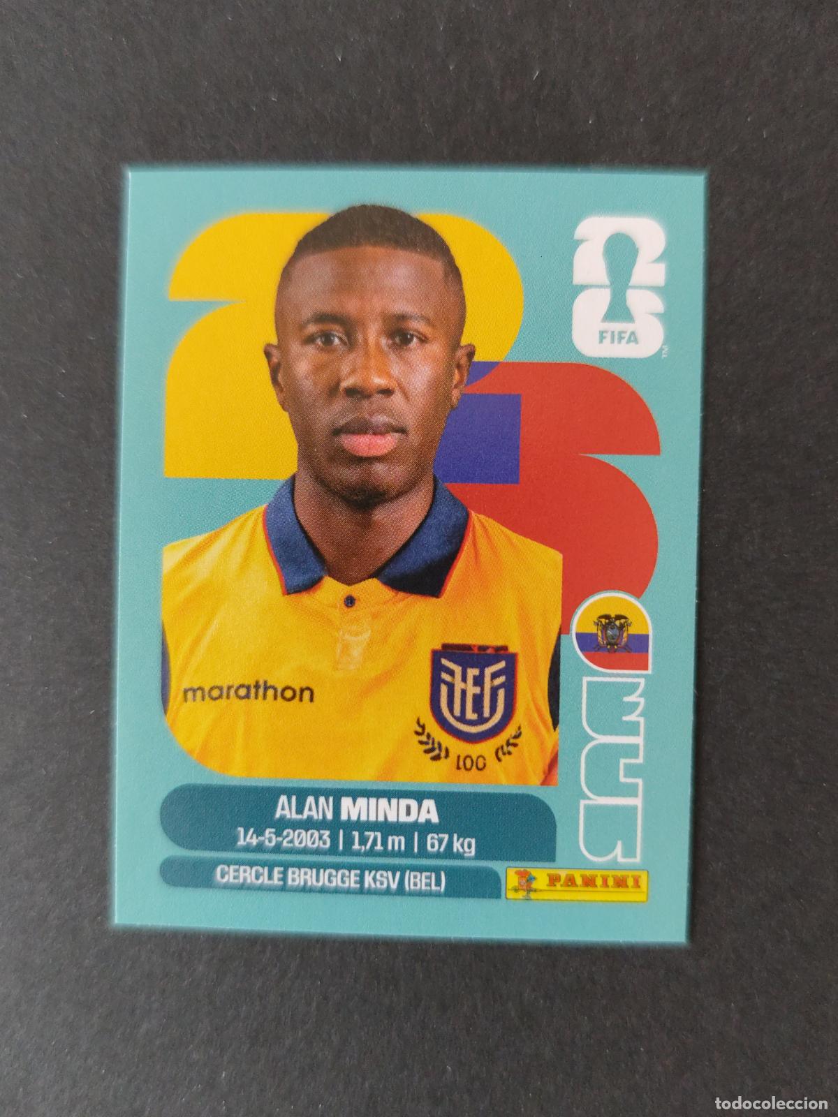 Cartes &agrave; collectionner de Football: ECU18 ALAN MINDA 18 ECUADOR MUNDIAL FIFA WORLD CUP 2026 STICKER PANINI SIN PEGAR