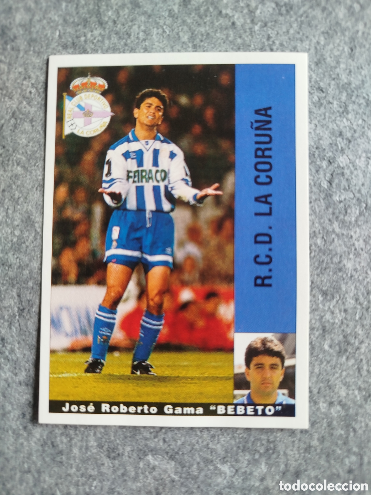 Cromos de F&uacute;tbol: CROMO BEBETO DEPORTIVO DE LA CORU&Ntilde;A SUSTITUYE PANINI LIGA 1995 95 96 NUNCA PEGADO SIN PEGAR