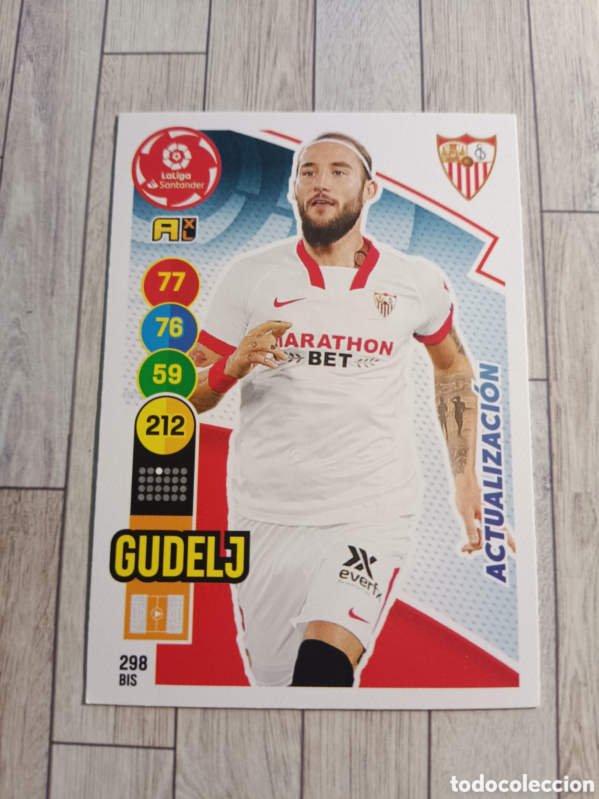 Cromos de F&uacute;tbol: 298 BIS GUDELJ ACTUALIZACI&Oacute;N SEVILLA ADRENALYN XL 2020 2021 PANINI 20 21