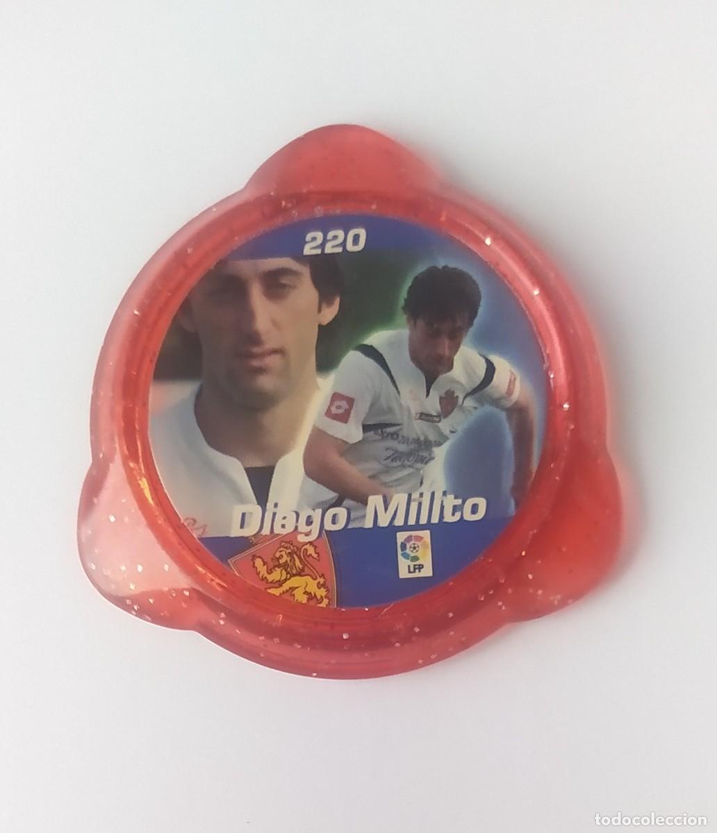 Fu&szlig;ball-Sticker: TAZO F&Uacute;TBOL KRAKS DIEGO MILITO N&deg;220 ZARAGOZA LIGA 06-07