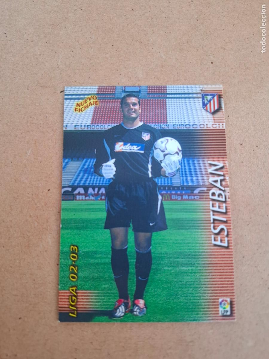 Cromos de F&uacute;tbol: MEGAFICHAS 2002 2003 02 03 - PANINI - 416 ESTEBAN ( NUEVO FICHAJE ) - AT. MADRID