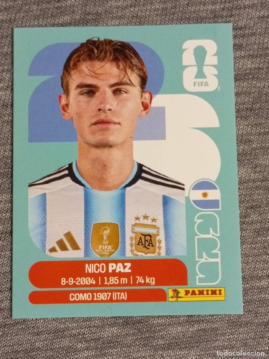 Cromos de F&uacute;tbol: NICO PAZ ARG 14 STICKER MUNDIAL 2026 PANINI FIFA WORLD CUP NUEVO
