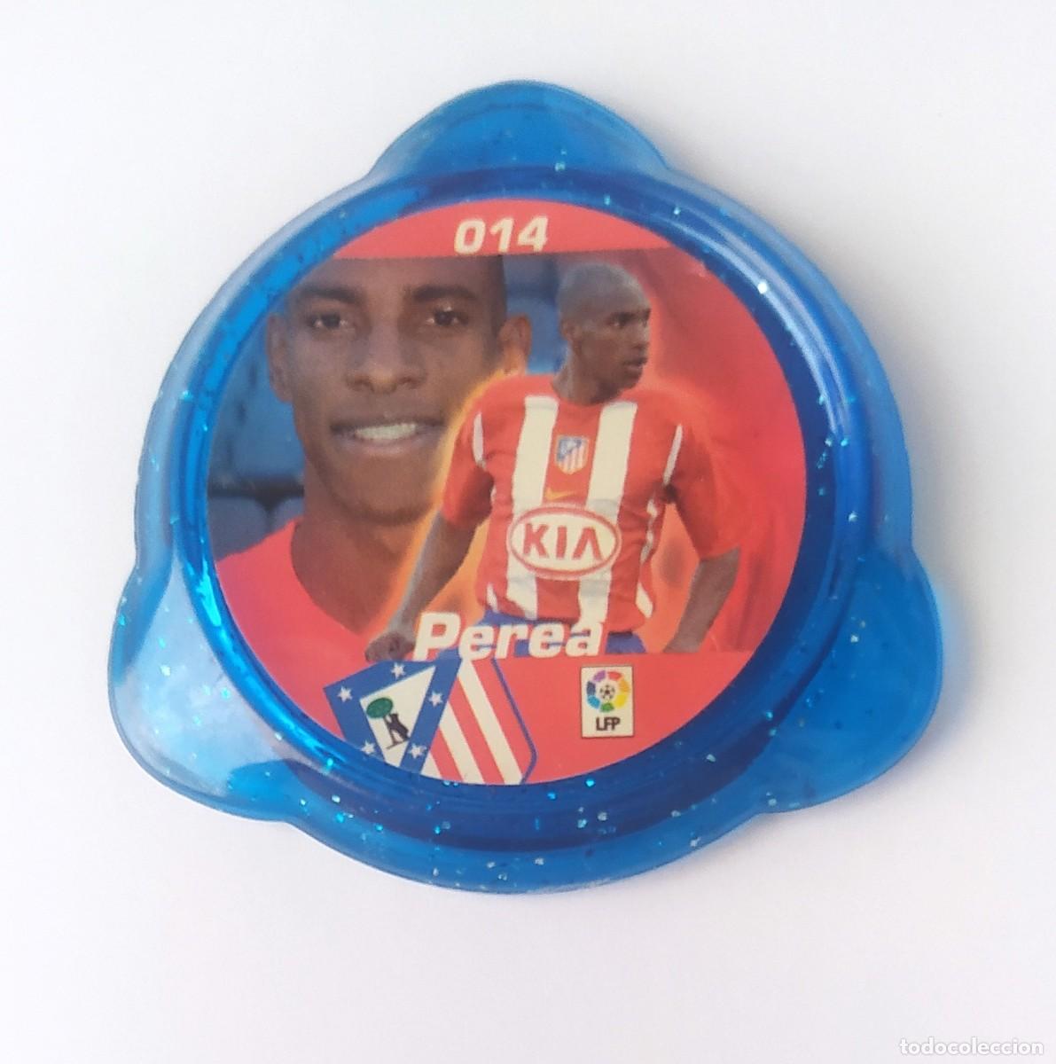 Figurine di Calcio: TAZO F&Uacute;TBOL KRAKS PEREA N&deg;014 ATL&Eacute;TICO DE MADRID LIGA 06-07