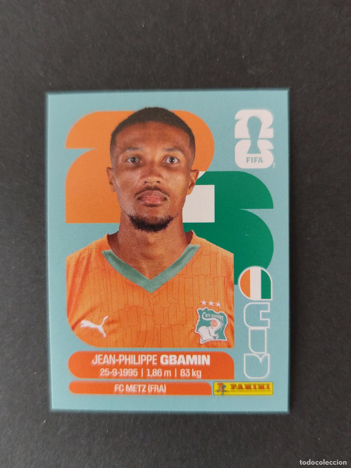 Cromos de F&uacute;tbol: CIV14 JEAN-PHILIPPE GBAMIN 14 COSTA DE MARFIL MUNDIAL FIFA WORLD CUP 2026 STICKER PANINI SIN PEGAR