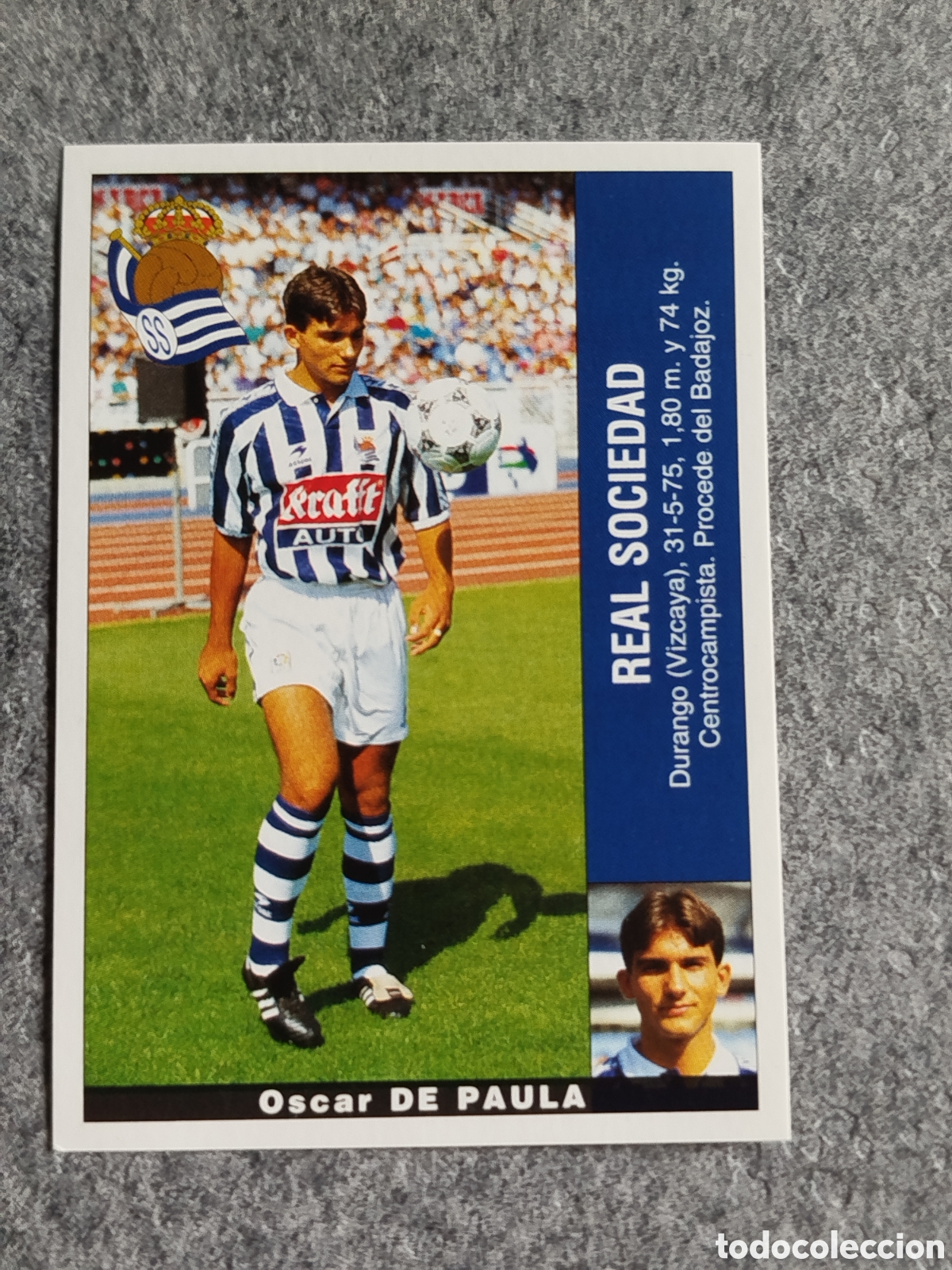 Cromos de F&uacute;tbol: CROMO DE PAULA SOCIEDAD &Uacute;LTIMO FICHAJE 19 FICHAJES PANINI LIGA 1995 95 96 NUNCA PEGADO SIN PEGAR