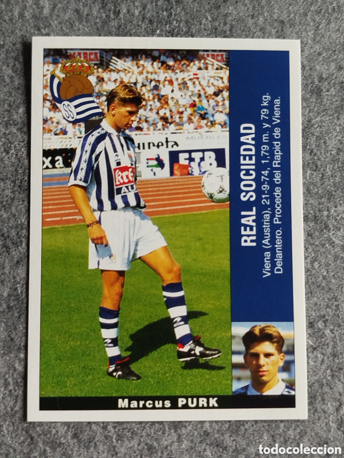 Cartes &agrave; collectionner de Football: CROMO PURK REAL SOCIEDAD &Uacute;LTIMO FICHAJE 20 FICHAJES PANINI LIGA 1995 95 96 NUNCA PEGADO SIN PEGAR
