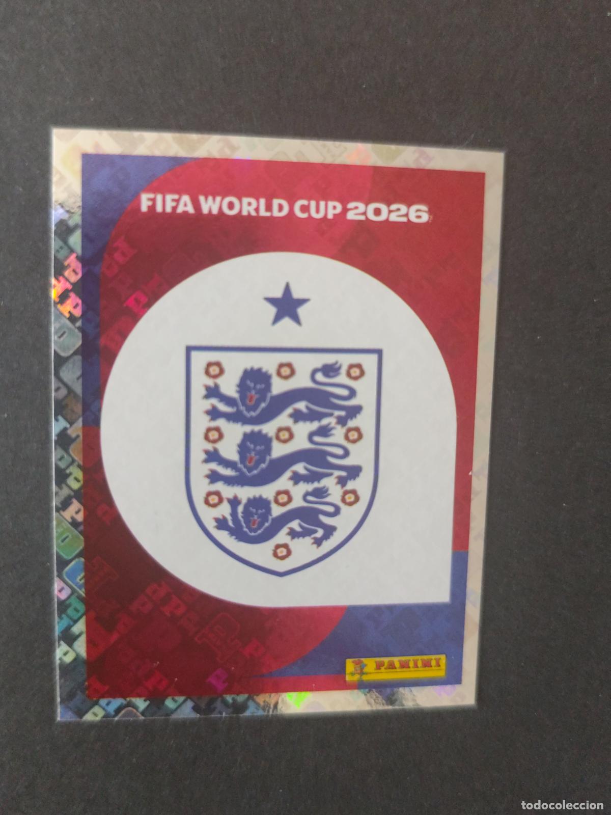 Cromos de F&uacute;tbol: ENG1 EMBLEM ESCUDO 1 INGLATERRA MUNDIAL FIFA WORLD CUP 2026 STICKER PANINI SIN PEGAR