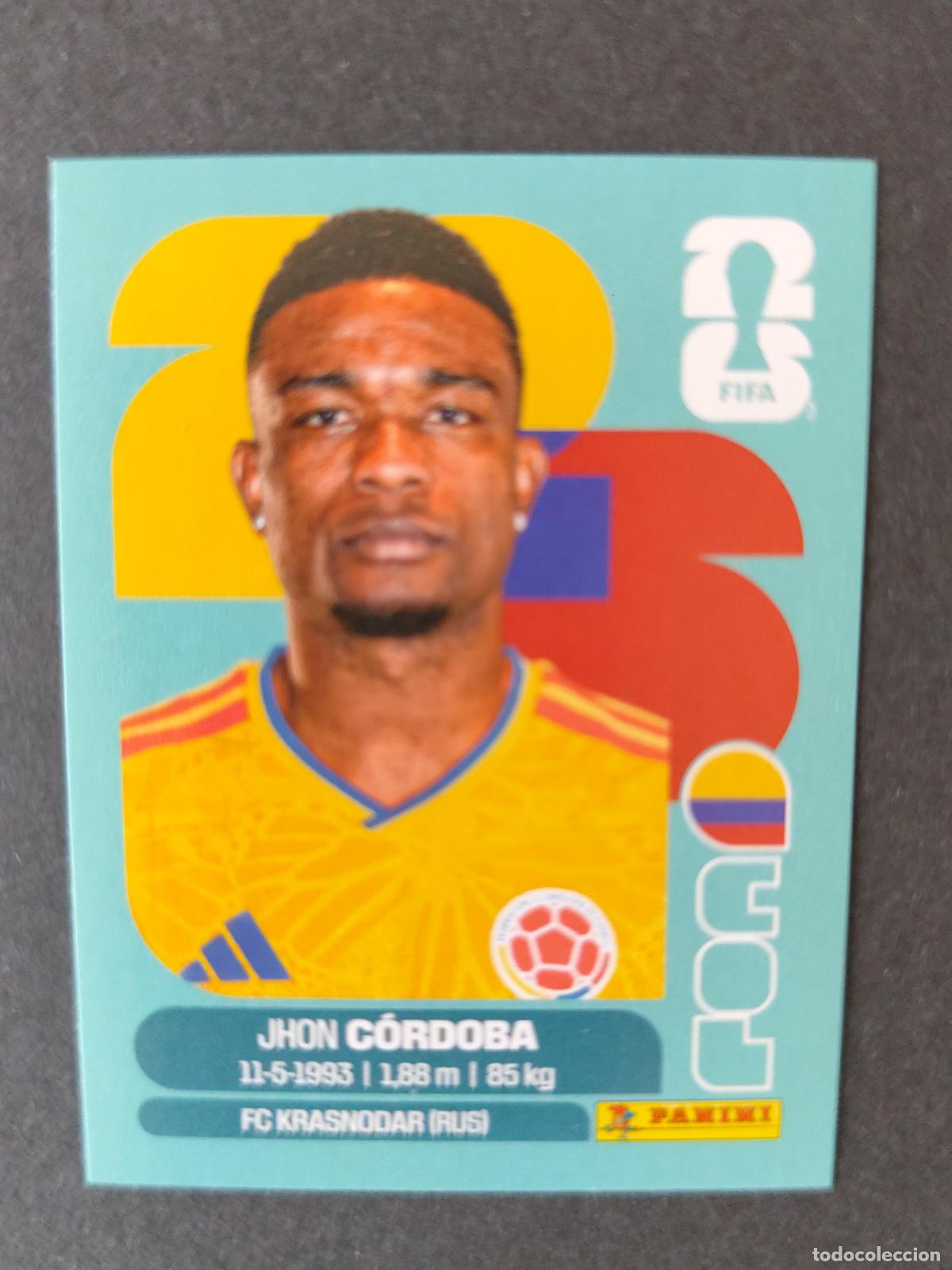 Football Stickers: COL18 JHON C&Oacute;RDOBA 18 COLOMBIA MUNDIAL FIFA WORLD CUP 2026 STICKER PANINI SIN PEGAR