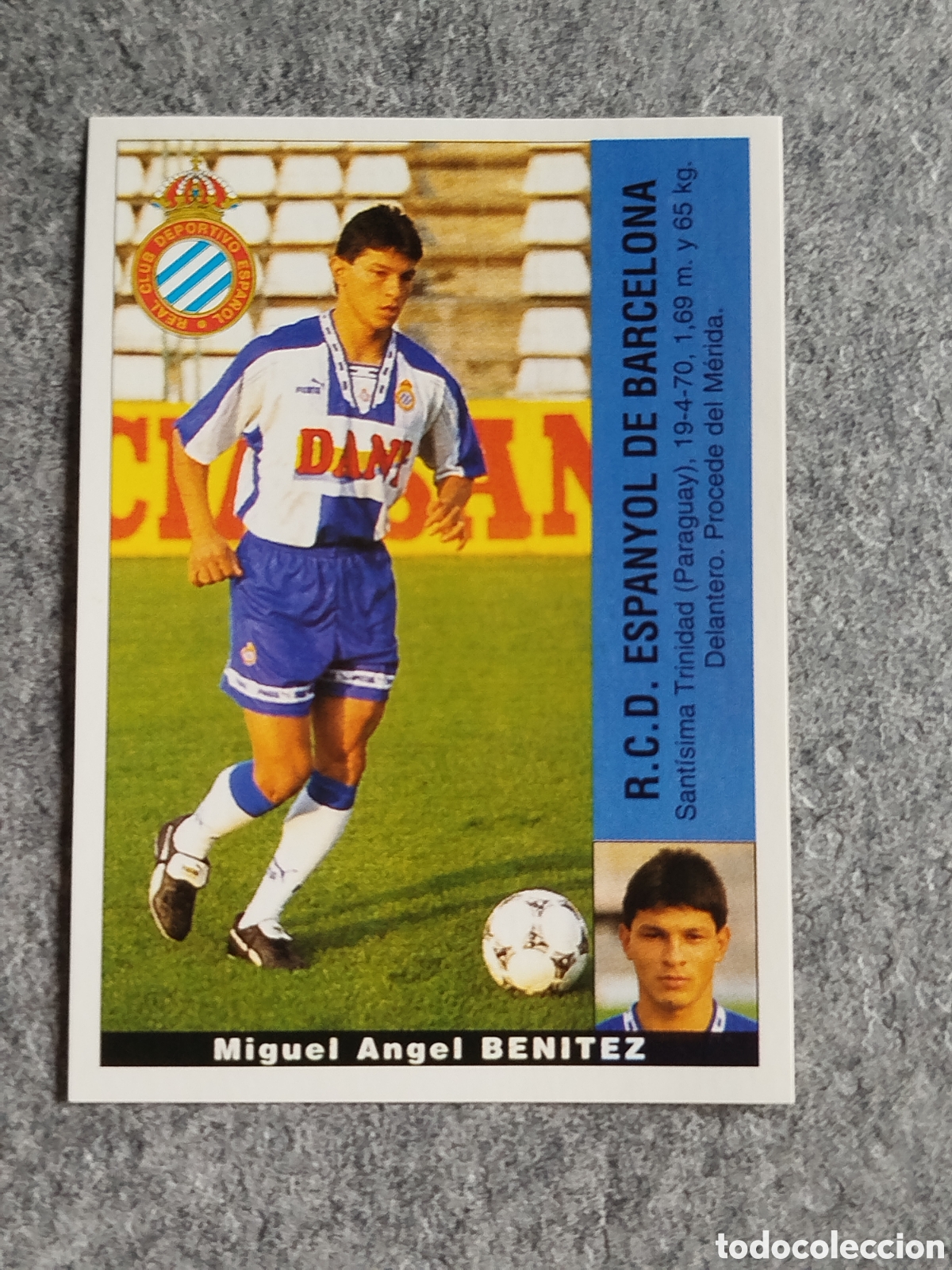 Cartes &agrave; collectionner de Football: CROMO BEN&Iacute;TEZ ESPANYOL &Uacute;LTIMO FICHAJE 14 FICHAJES PANINI LIGA 1995 95 96 NUNCA PEGADO SIN PEGAR