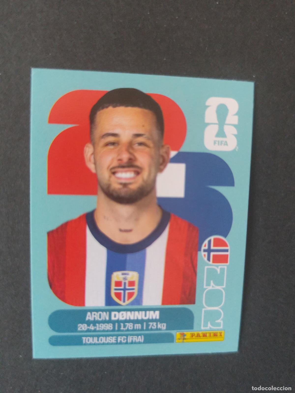 Cartes &agrave; collectionner de Football: NOR17 ARON D&Oslash;NNUM 17 NORUEGA MUNDIAL FIFA WORLD CUP 2026 STICKER PANINI SIN PEGAR