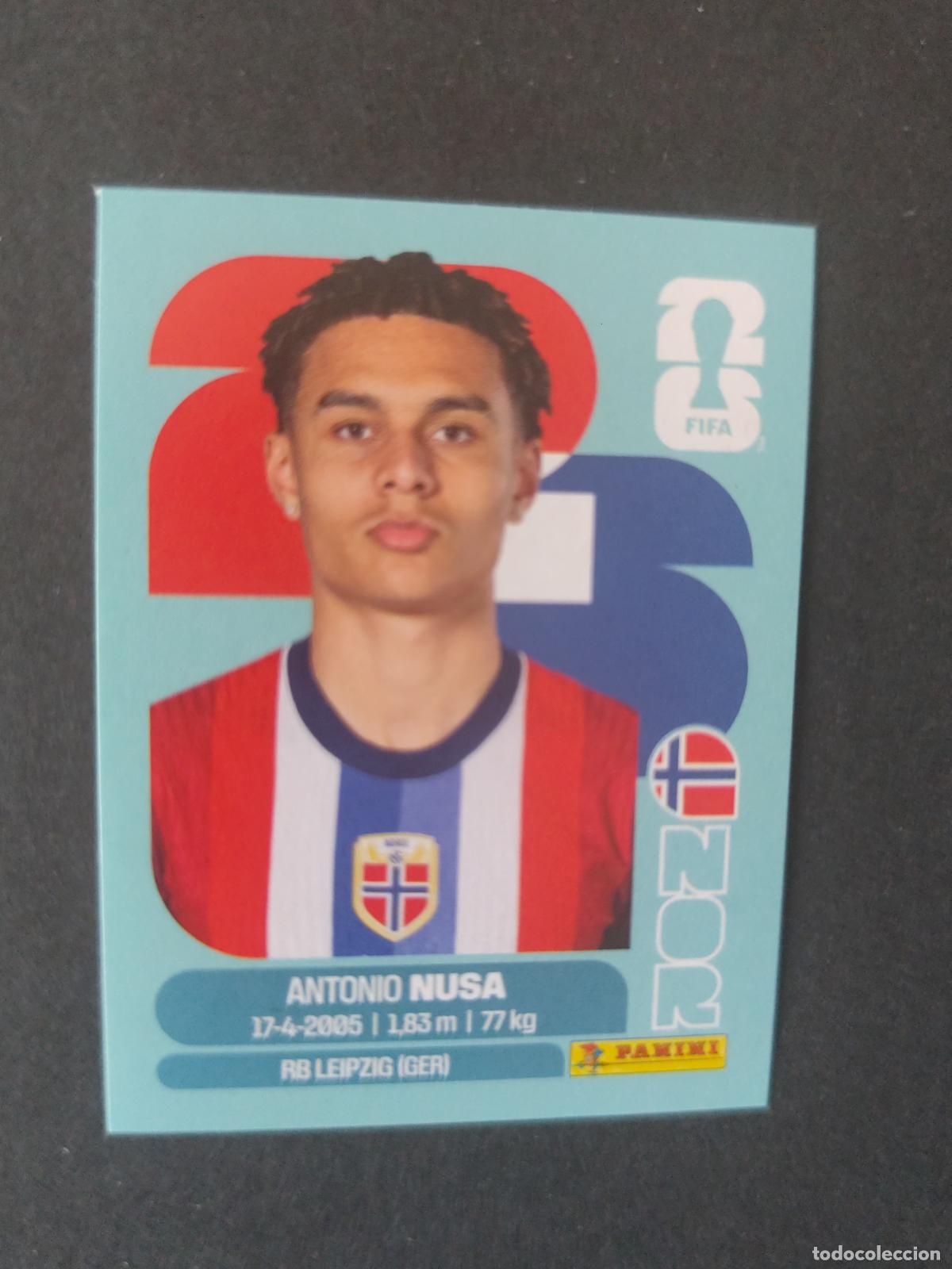 Cartes &agrave; collectionner de Football: NOR19 ANTONIO NUSA 19 NORUEGA MUNDIAL FIFA WORLD CUP 2026 STICKER PANINI SIN PEGAR