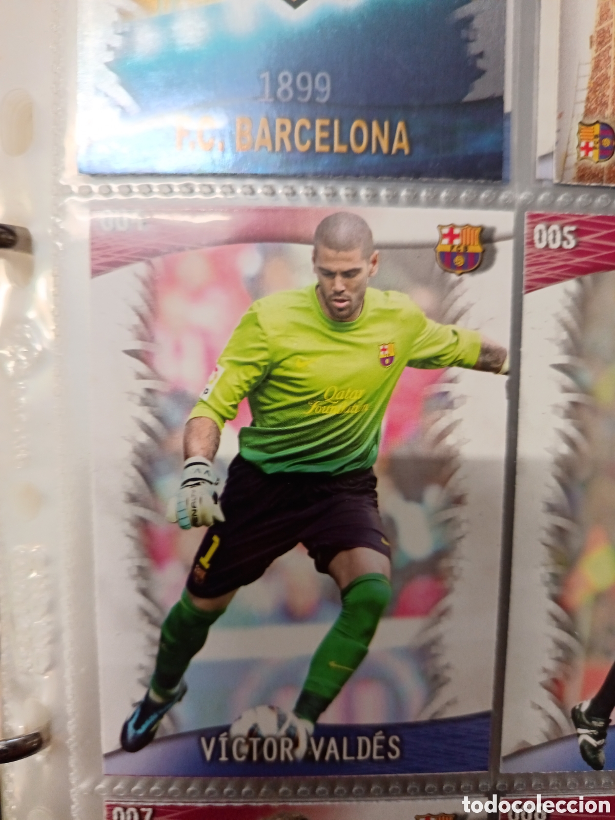Cromos de F&uacute;tbol: 4 V&iacute;ctor Vald&eacute;s mundicromo Quiz Game 13/14