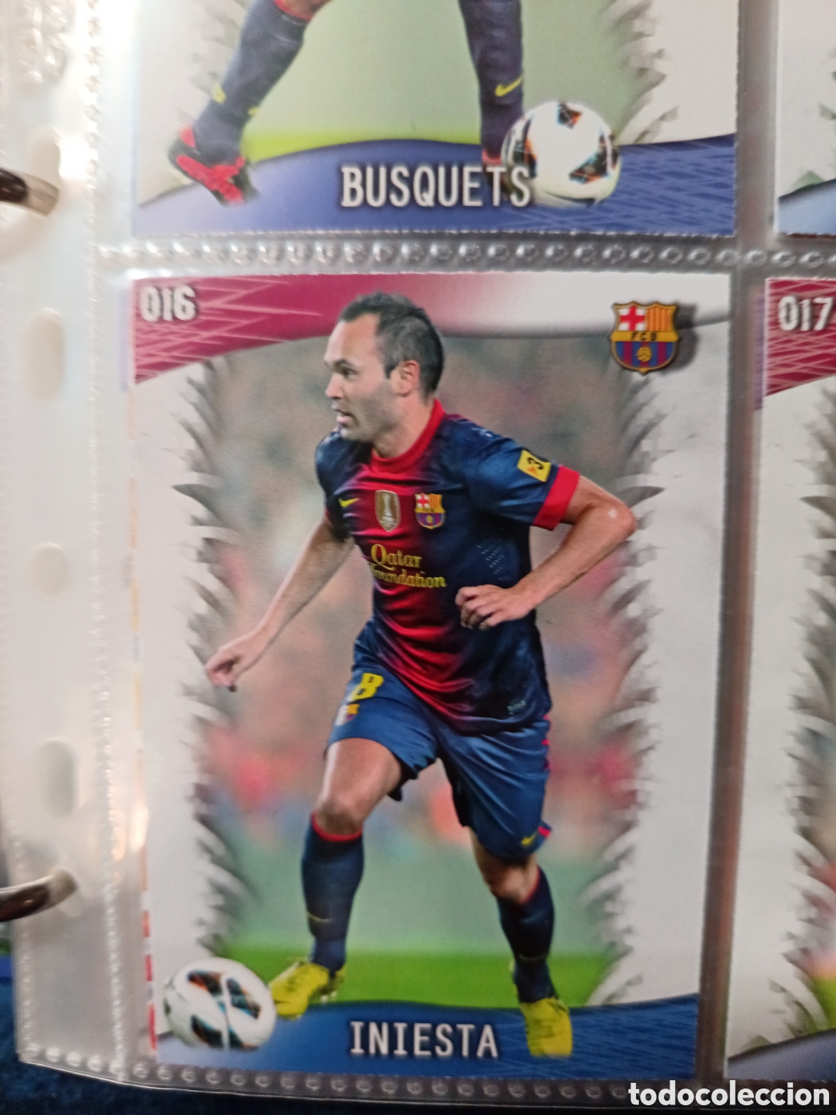 Cromos de F&uacute;tbol: 16 Iniesta mundicromo Quiz Game 13/14
