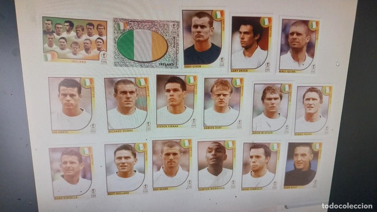 Fu&szlig;ball-Sticker: LOTE 17 CROMOS IRLANDA MUNDIAL KOREA JAPON 2002 02 PANINI NUNCA PEGADO SIN PEGAR