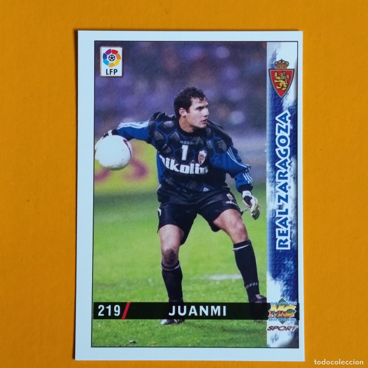 Fu&szlig;ball-Sticker: 219 JUANMI. REAL ZARAGOZA. LAS FICHAS DE LA LIGA 98-99. MUNDICROMO