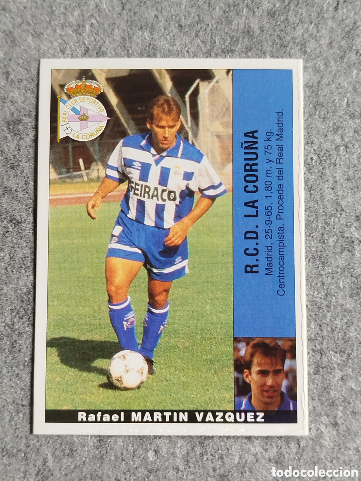 Fu&szlig;ball-Sticker: CROMO MARTIN V&Aacute;ZQUEZ CORU&Ntilde;A &Uacute;LTIMO FICHAJE 1 FICHAJES PANINI LIGA 1995 95 96 NUNCA PEGADO SIN PEGAR