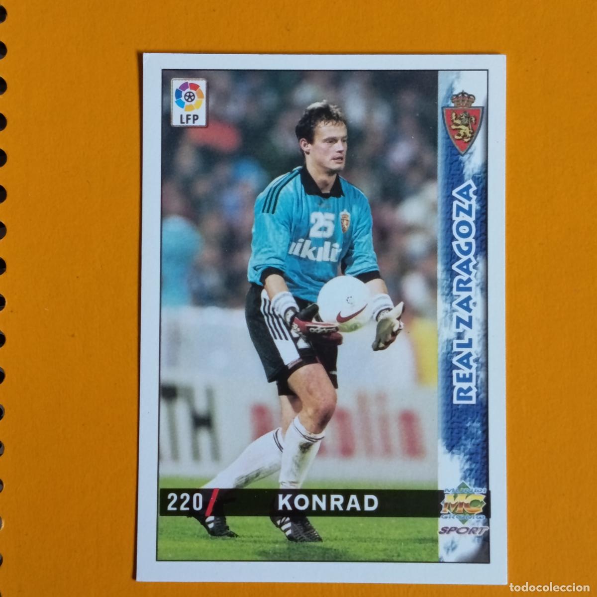 Fu&szlig;ball-Sticker: 220 KONRAD. REAL ZARAGOZA. LAS FICHAS DE LA LIGA 98-99. MUNDICROMO