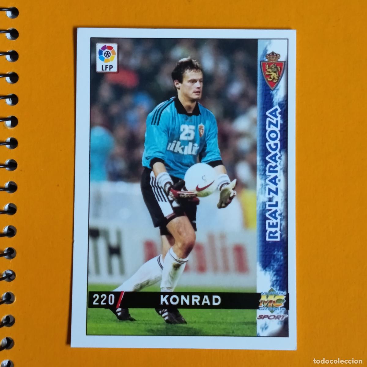 Fu&szlig;ball-Sticker: 220 KONRAD. REAL ZARAGOZA. LAS FICHAS DE LA LIGA 98-99. MUNDICROMO
