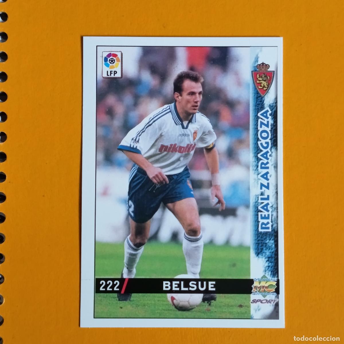 Cromos de F&uacute;tbol: 222 BELSUE. REAL ZARAGOZA. LAS FICHAS DE LA LIGA 98-99. MUNDICROMO