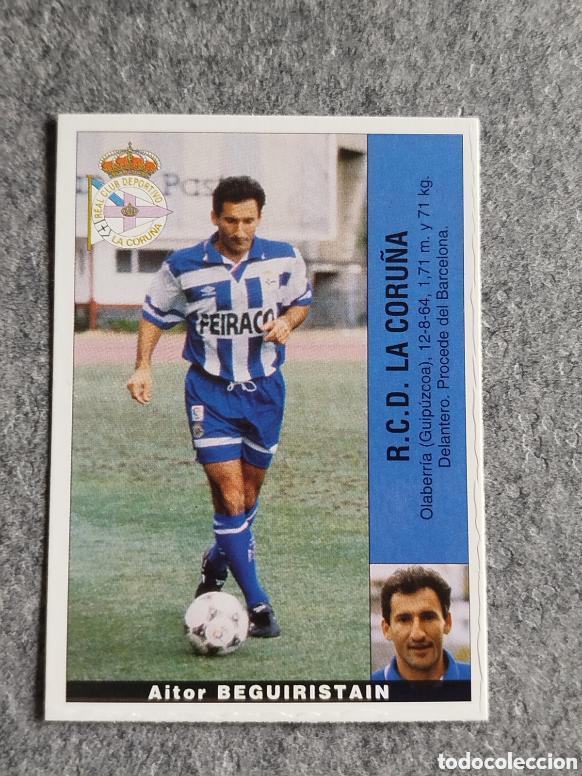 Cromos de F&uacute;tbol: CROMO BEGUIRISTAIN CORU&Ntilde;A &Uacute;LTIMO FICHAJE 2 FICHAJES PANINI LIGA 1995 95 96 NUNCA PEGADO SIN PEGAR