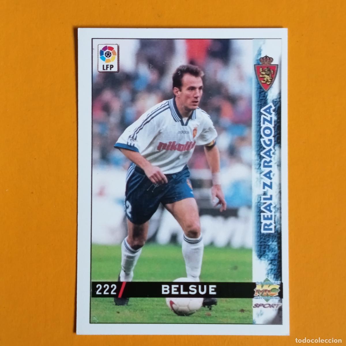 Cromos de F&uacute;tbol: 222 BELSUE. REAL ZARAGOZA. LAS FICHAS DE LA LIGA 98-99. MUNDICROMO