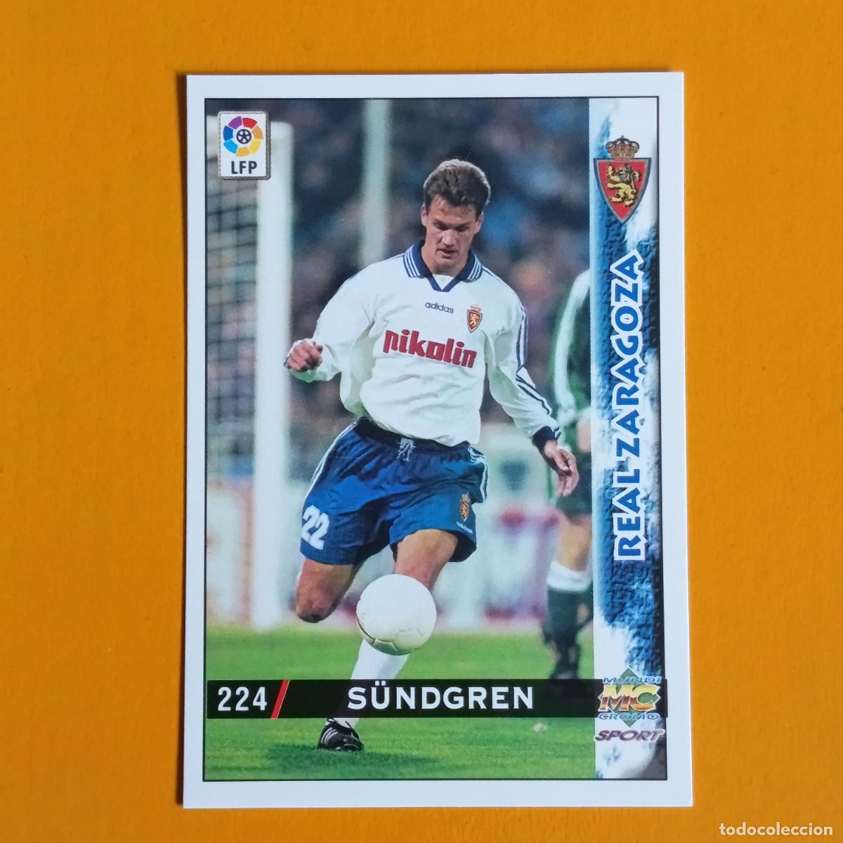 Cromos de F&uacute;tbol: 224 SUNDGREN. REAL ZARAGOZA. LAS FICHAS DE LA LIGA 98-99. MUNDICROMO