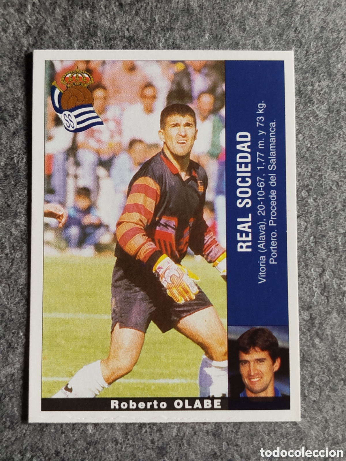 Cromos de F&uacute;tbol: CROMO OLABE REAL SOCIEDAD &Uacute;LTIMO FICHAJE 3 FICHAJES PANINI LIGA 1995 95 96 NUNCA PEGADO SIN PEGAR