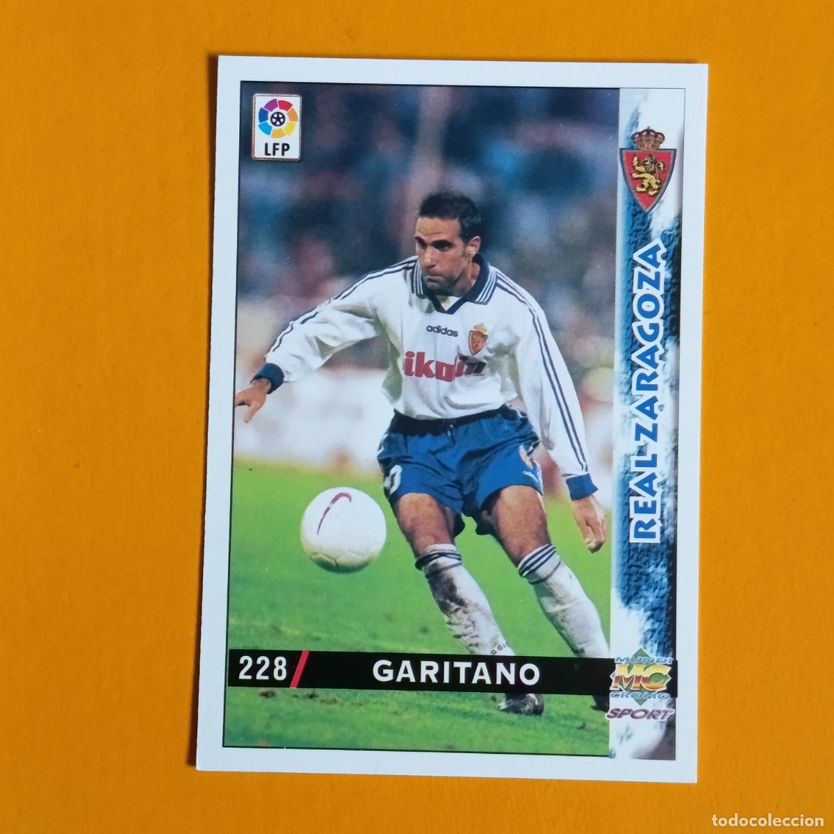 Football Stickers: 228 GARITANO. REAL ZARAGOZA. LAS FICHAS DE LA LIGA 98-99. MUNDICROMO