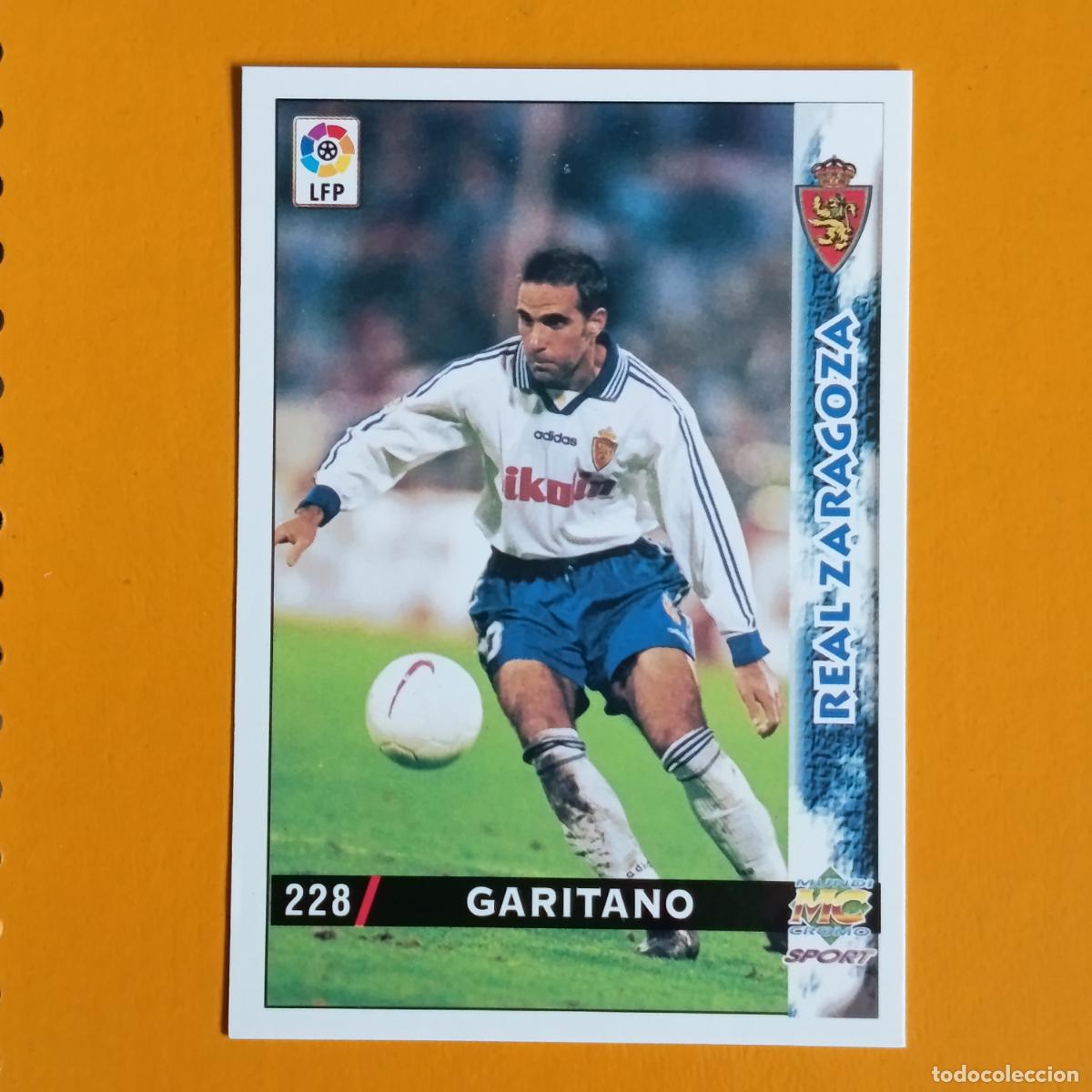 Football Stickers: 228 GARITANO. REAL ZARAGOZA. LAS FICHAS DE LA LIGA 98-99. MUNDICROMO