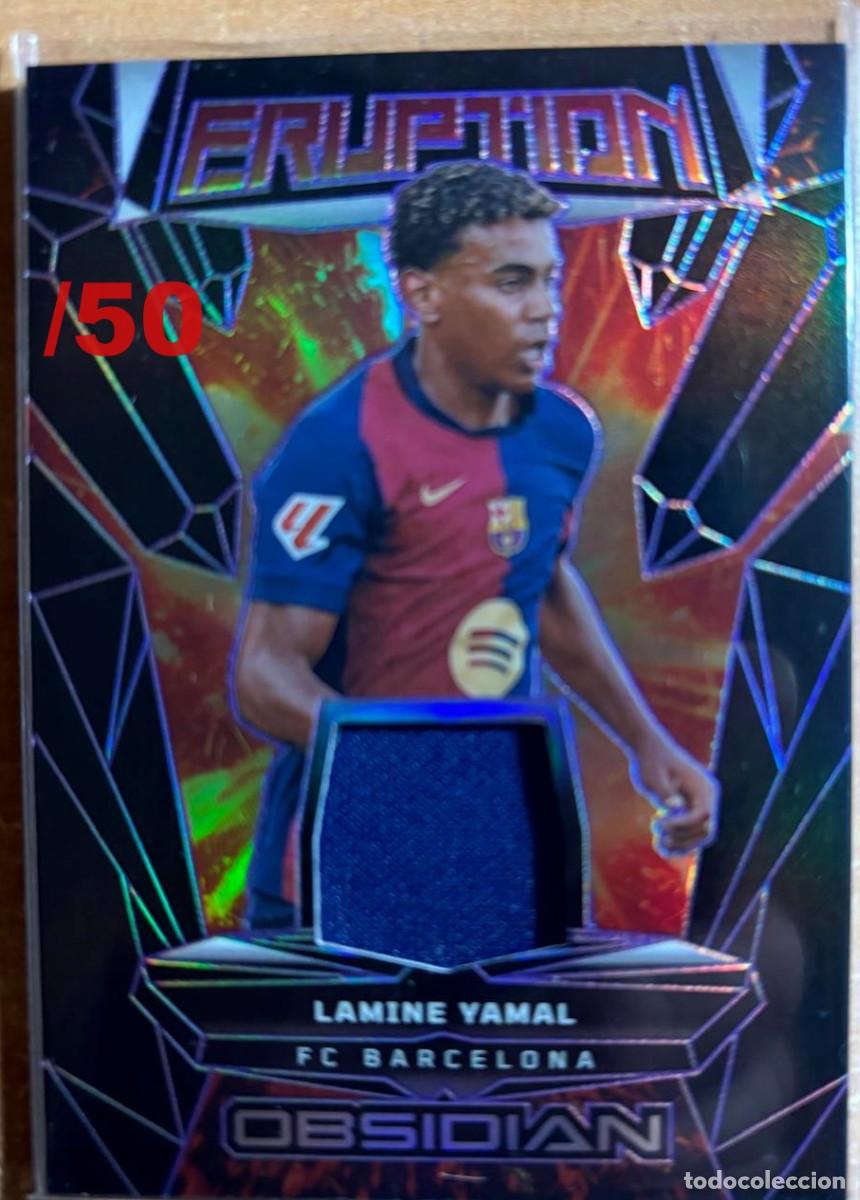 Cartes &agrave; collectionner de Football: PANINI OBSIDIAN SOCCER 2024-2025 24 25 LAMINE YAMAL (FC BARCELONA) PARCHE + NUMERADA /50 LEER