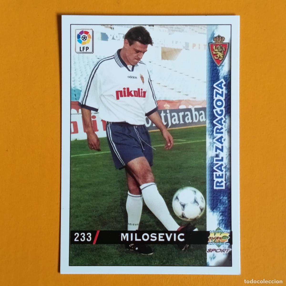 Cartes &agrave; collectionner de Football: 233 MILOSEVIC. REAL ZARAGOZA. LAS FICHAS DE LA LIGA 98-99. MUNDICROMO