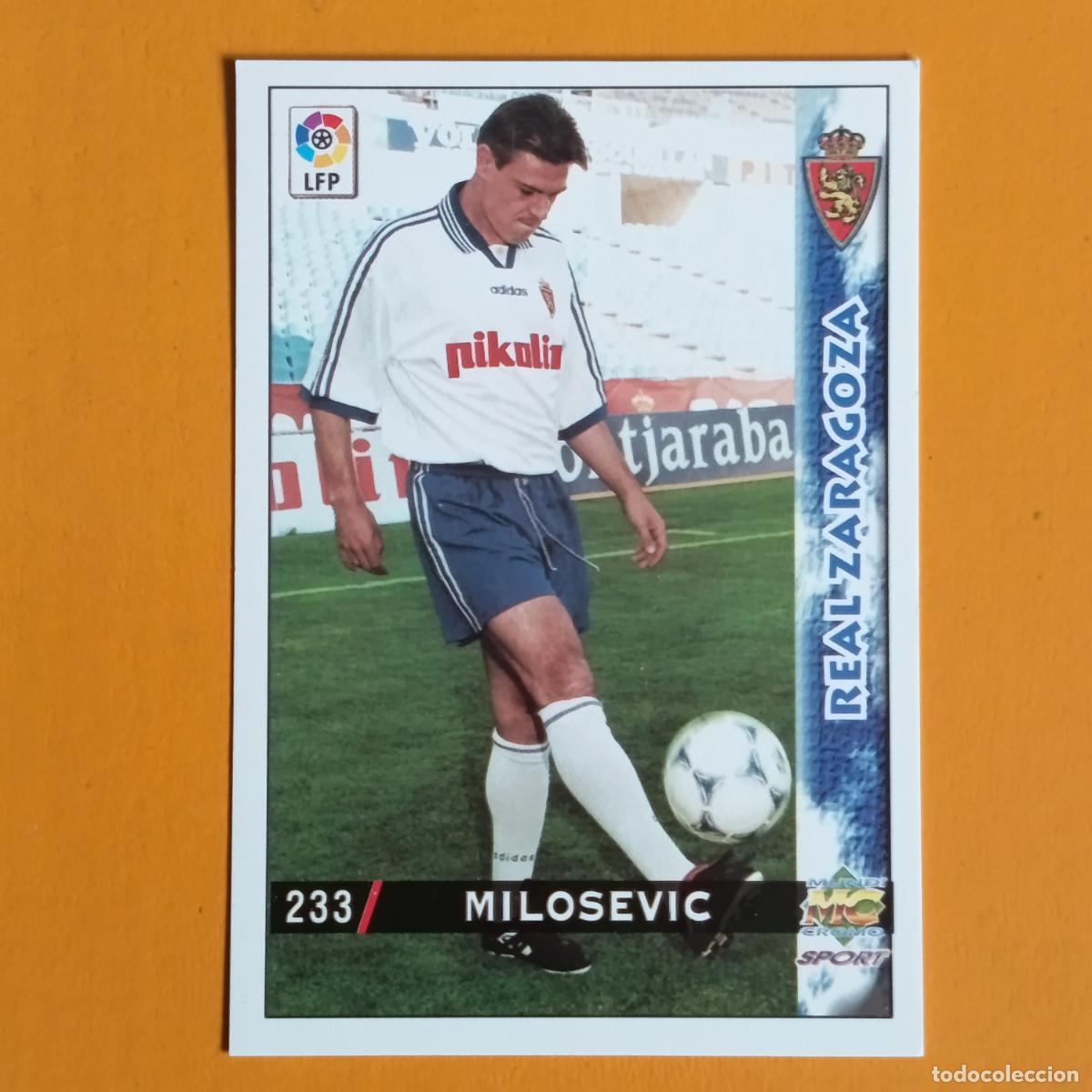 Cromos de F&uacute;tbol: 233 MILOSEVIC. REAL ZARAGOZA. LAS FICHAS DE LA LIGA 98-99. MUNDICROMO
