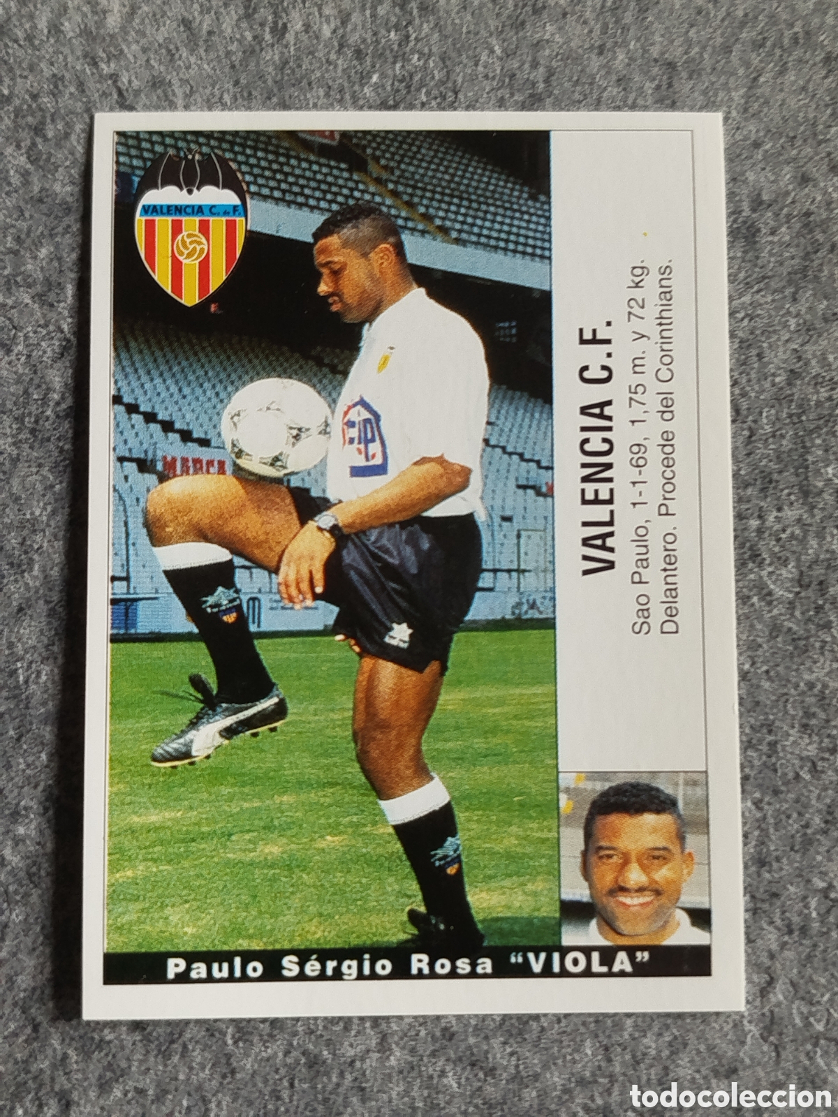 Cromos de F&uacute;tbol: CROMO &Uacute;LTIMO FICHAJE VIOLA VALENCIA PANINI LIGA 1995 95 96 NUNCA PEGADO SIN PEGAR