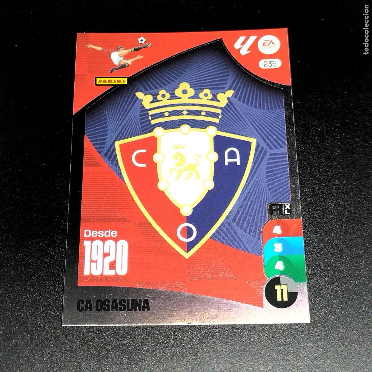 Cromos de F&uacute;tbol: 235 ESCUDO LOGO OSASUNA CROMOS ADRENALYN XL LALIGA CARD 2024 2025 24 25 PANINI