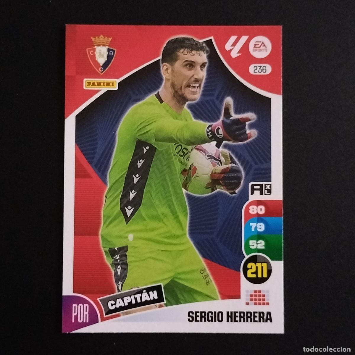 Cromos de F&uacute;tbol: 236 SERGIO HERRERA CAPITAN OSASUNA CROMOS ADRENALYN XL LALIGA CARD 2024 2025 24 25 PANINI