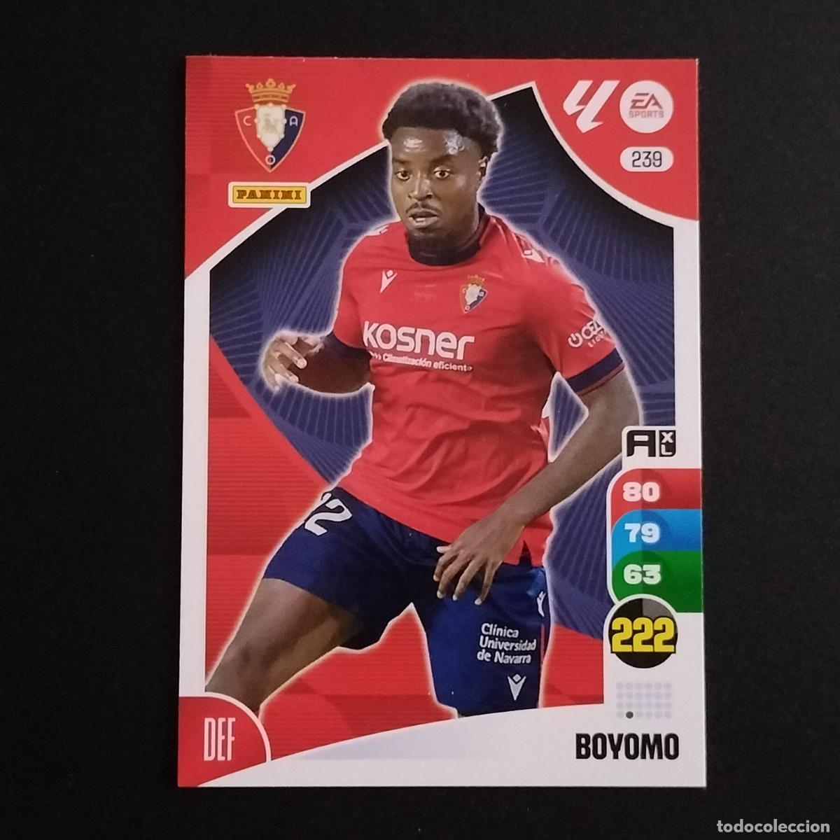 Cromos de F&uacute;tbol: 239 BOYOMO OSASUNA CROMOS ADRENALYN XL LALIGA CARD 2024 2025 24 25 PANINI