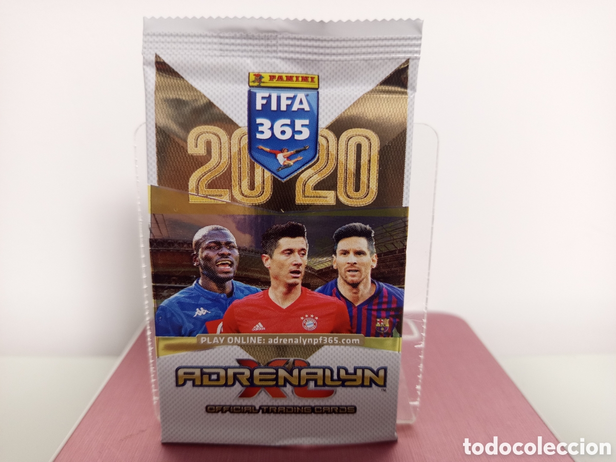 Cromos de F&uacute;tbol: ❇️ SOBRE SIN ABRIR ⚽ CARDS OFFICIAL 2020 FIFA 365 ADRENALYN XL PANINI VERSI&Oacute;N MESSI LEWANDOWSKI...❇️