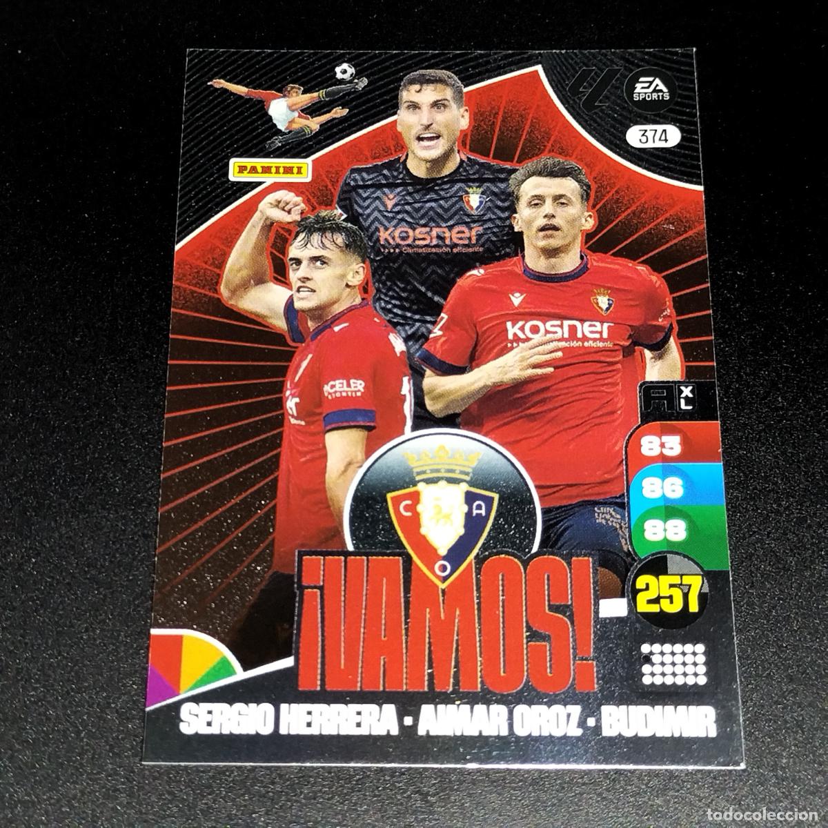 Cromos de F&uacute;tbol: 374 VAMOS BUDIMIR HERRERA OROZ OSASUNA CROMOS ADRENALYN XL LALIGA CARD 2024 2025 24 25 PANINI