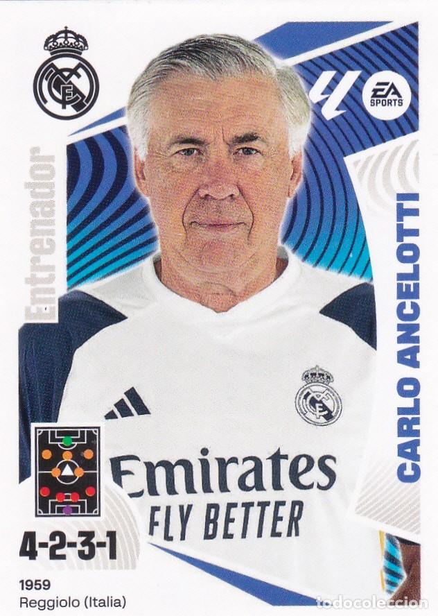 Cromos de Futebol: ESTE 2024-25 * CARLO ANCELOTTI * N&ordm; 2 DEL REAL MADRID (NUEVO DE SOBRE) (A-12)