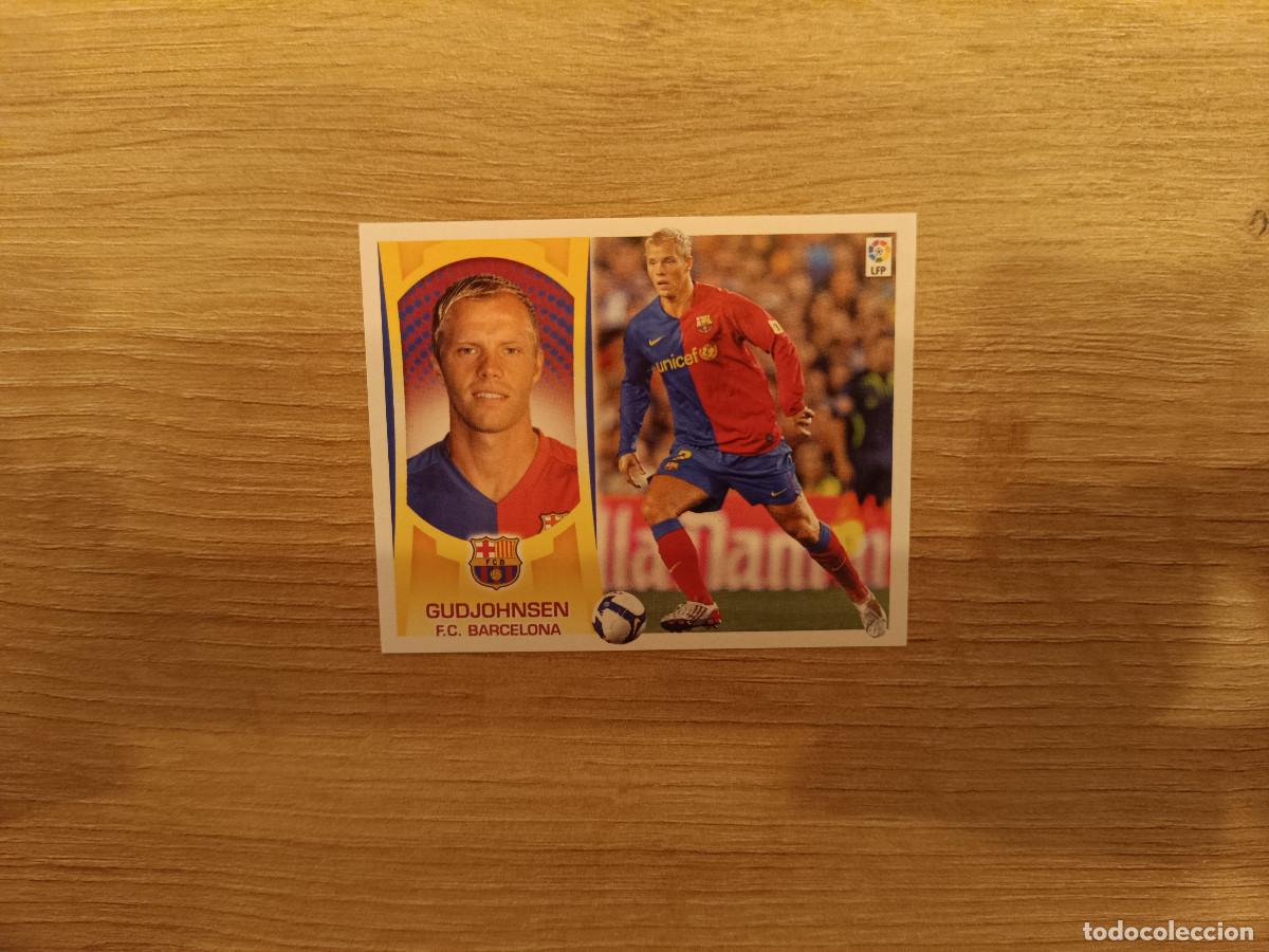 Figurine di Calcio: CROMO DE FUTBOL LIGA ESTE GUDJOHNSEN BARCELONA NUNCA PEGADO SIN PEGAR 09 10 2009 2010 D526
