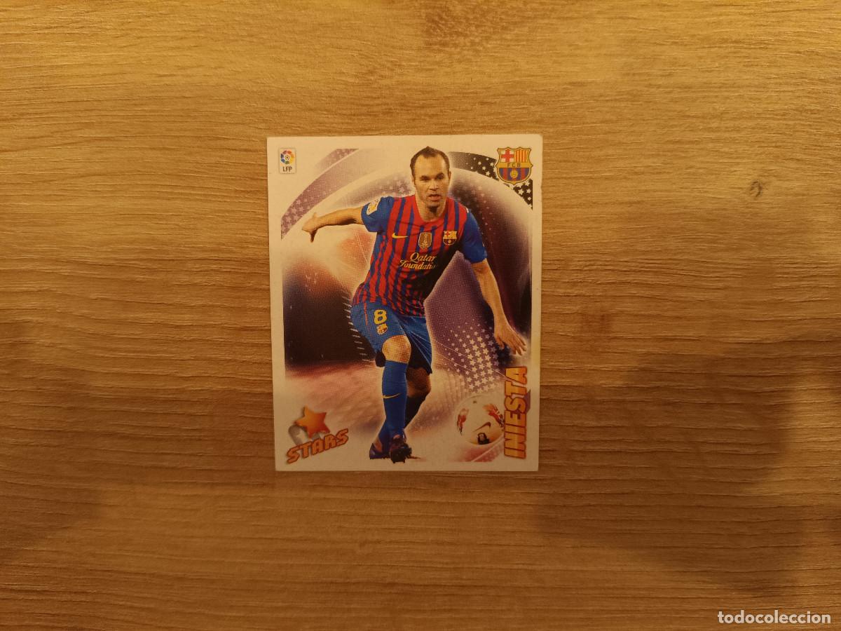 Cromos de F&uacute;tbol: CROMO DE FUTBOL LIGA ESTE INIESTA STARS BARCELONA NUNCA PEGADO SIN PEGAR 12 13 2012 2013 D526