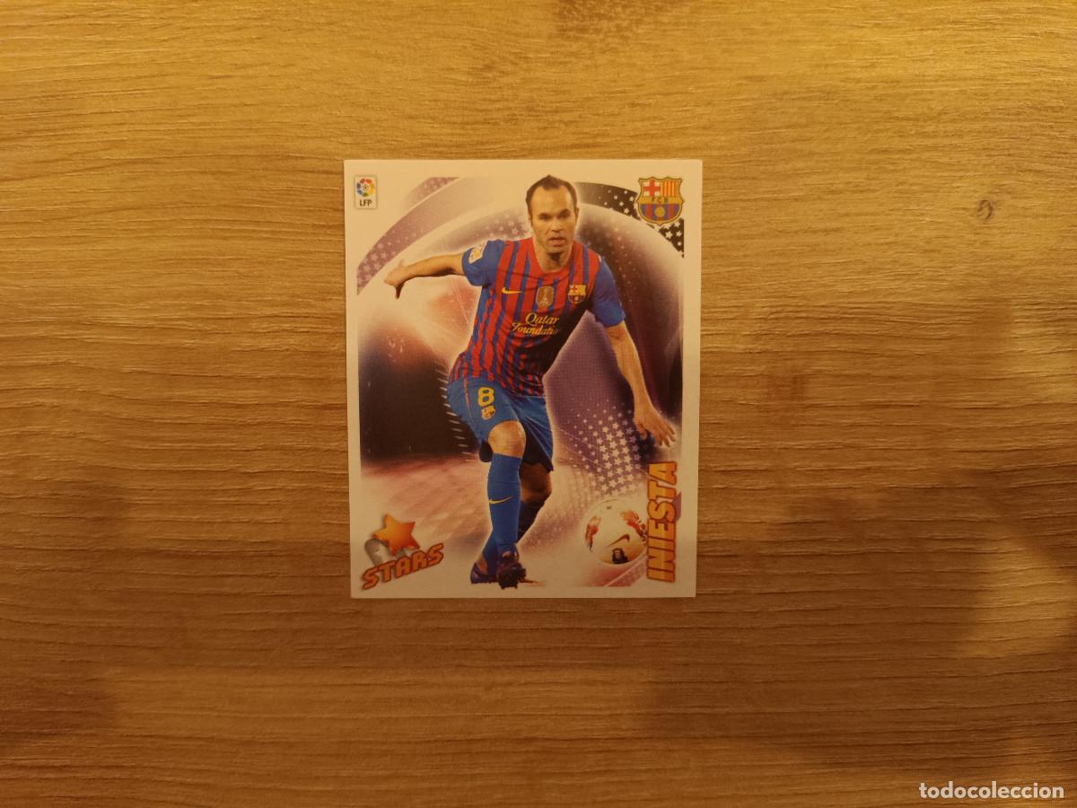 Cromos de F&uacute;tbol: CROMO DE FUTBOL LIGA ESTE INIESTA STARS BARCELONA NUNCA PEGADO SIN PEGAR 12 13 2012 2013 D526