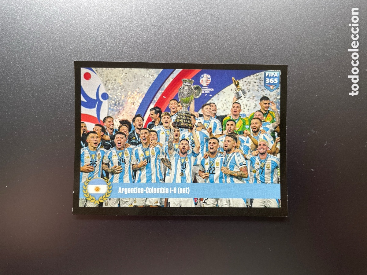 Cromos de F&uacute;tbol: Lionel Messi 413 Argentina Campeon Copa America Panini FIFA 365 2024-25
